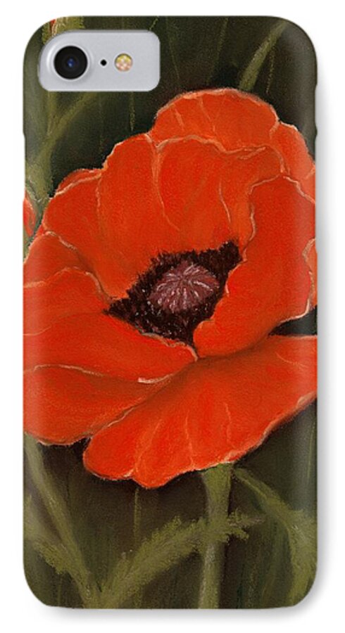 Malakhova iPhone 7 Case featuring the painting Red Poppy by Anastasiya Malakhova