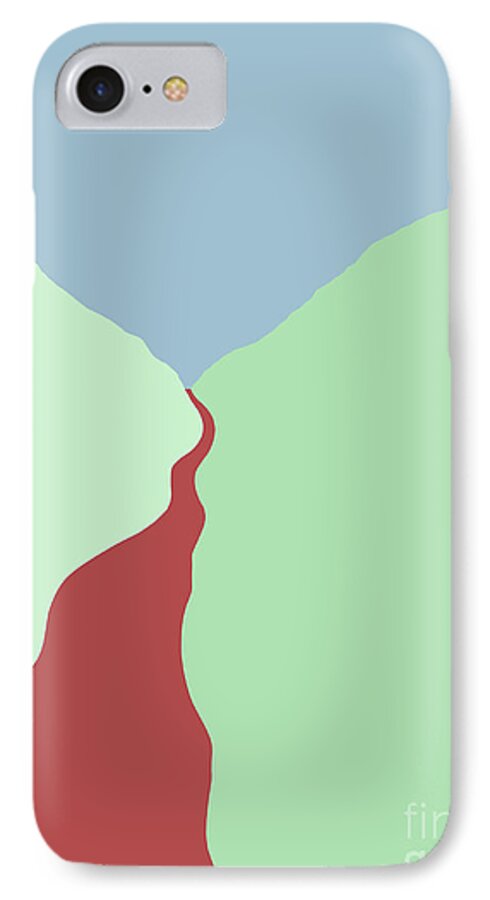 Landscape iPhone 7 Case featuring the painting Red river by Henry Manning