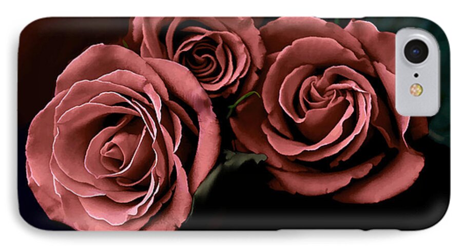Roses iPhone 7 Case featuring the photograph Red Roses by Bonnie Willis