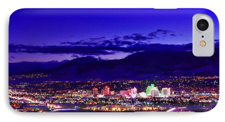 Reno iPhone 7 Case featuring the photograph Reno Winter Cityscape by Scott McGuire