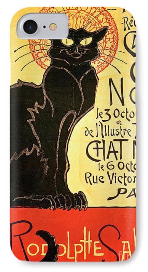 Paris iPhone 7 Case featuring the painting Reopening of the Chat Noir Cabaret by Theophile Steinlen
