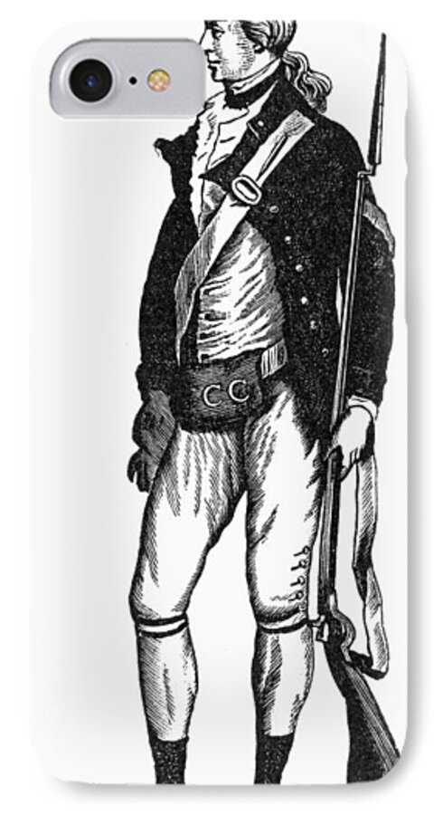 18th Century iPhone 7 Case featuring the photograph Revolutionary War Rifleman by Granger