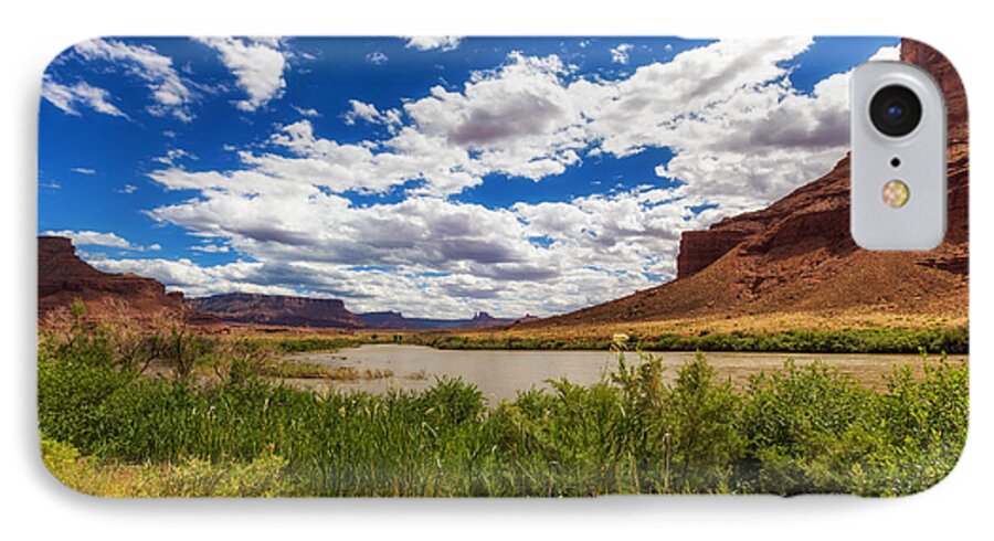 River iPhone 7 Case featuring the photograph River Valley by Tassanee Angiolillo