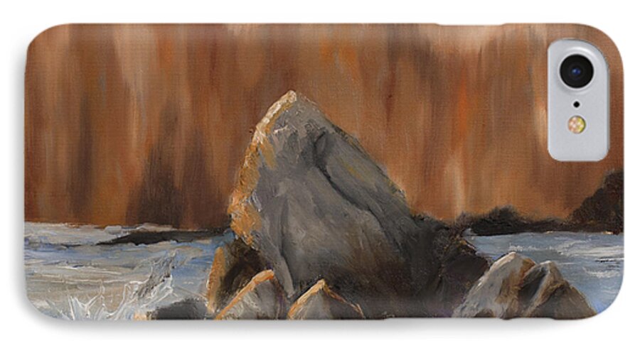 Rocks iPhone 7 Case featuring the painting Rock Icon by Scott Hoke