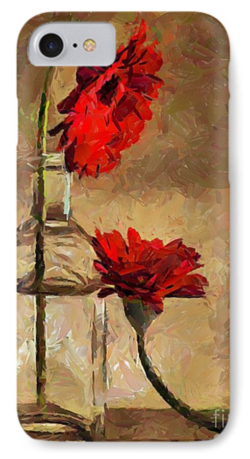 Botanical iPhone 7 Case featuring the painting Romeo and Juliet by Dragica Micki Fortuna