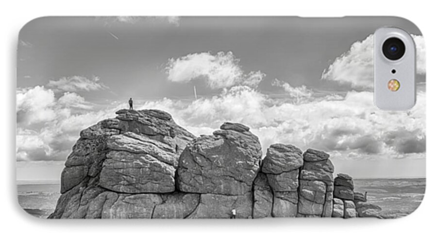 Rock Climbing iPhone 7 Case featuring the photograph Room On Top by Howard Salmon