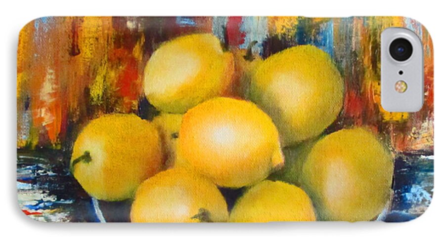Still Life iPhone 7 Case featuring the painting Rosie's Harvest by Roseann Gilmore
