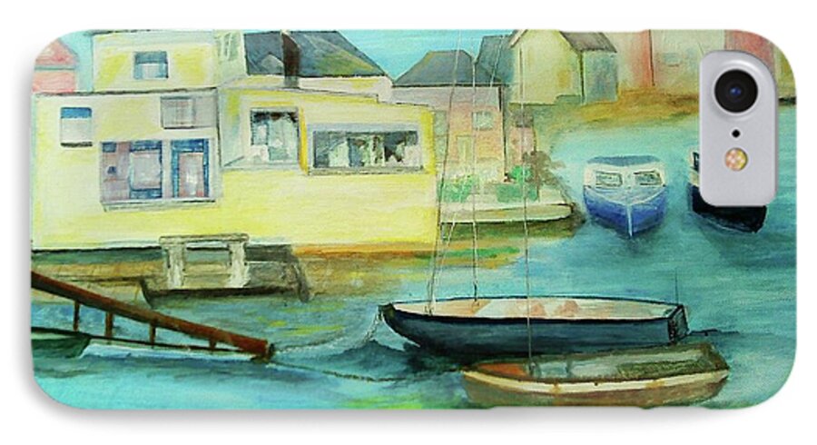 River Colne iPhone 7 Case featuring the painting Rowhedge by Paula Maybery