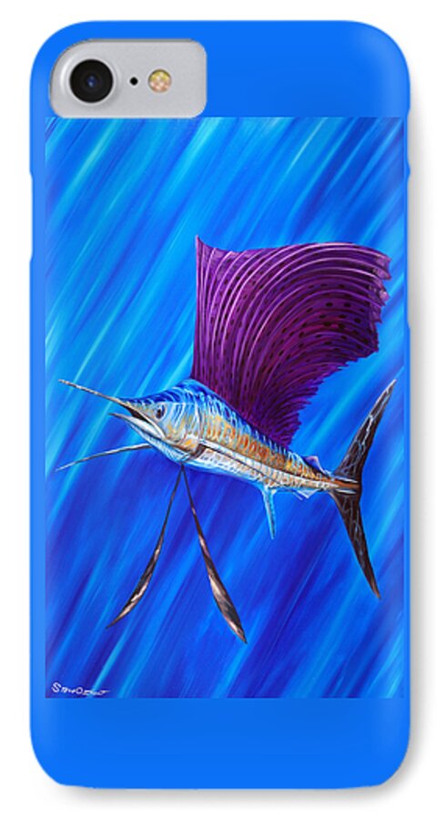 Sailfish iPhone 7 Case featuring the painting Sailfish by Steve Ozment