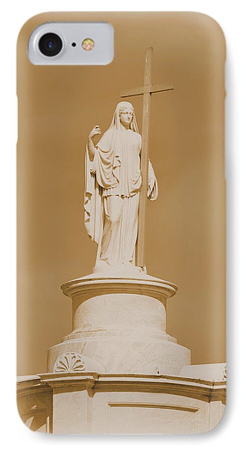 Monument iPhone 7 Case featuring the photograph Saint with a Cross by Nadalyn Larsen