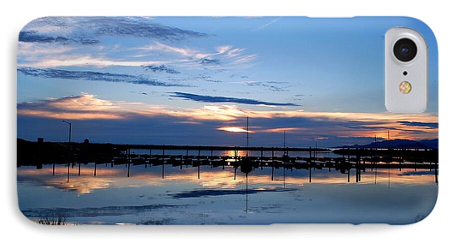Sunset iPhone 7 Case featuring the photograph Salt Lake Marina Sunset by Matt Quest