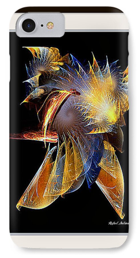 Abstract iPhone 7 Case featuring the painting Samurai by Rafael Salazar