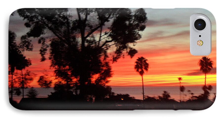 Sunset iPhone 7 Case featuring the photograph San Diego Sunset 5 by Val Oconnor