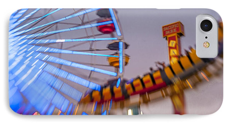 Carousel iPhone 7 Case featuring the photograph Now I know it was a dream Santa Monica Ferris Wheel by Scott Campbell