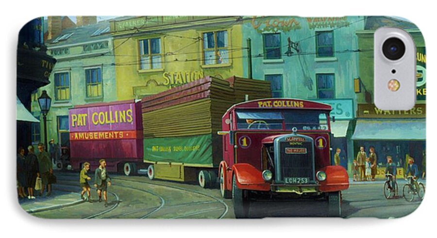 Truck iPhone 7 Case featuring the painting Scammell Showtrac by Mike Jeffries
