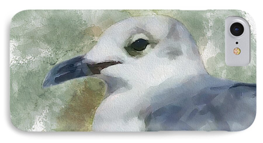 Seagull iPhone 7 Case featuring the painting Seagull Closeup by Greg Collins