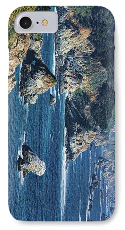 California iPhone 7 Case featuring the photograph Seascape on CA Highway 1 by Gregory Scott