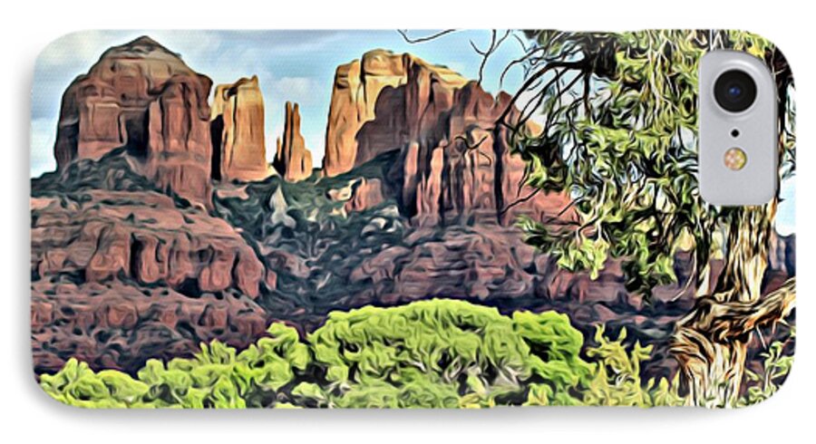 Sedona Arizona iPhone 7 Case featuring the photograph Sedona Scene by Lori Mellen-Pagliaro