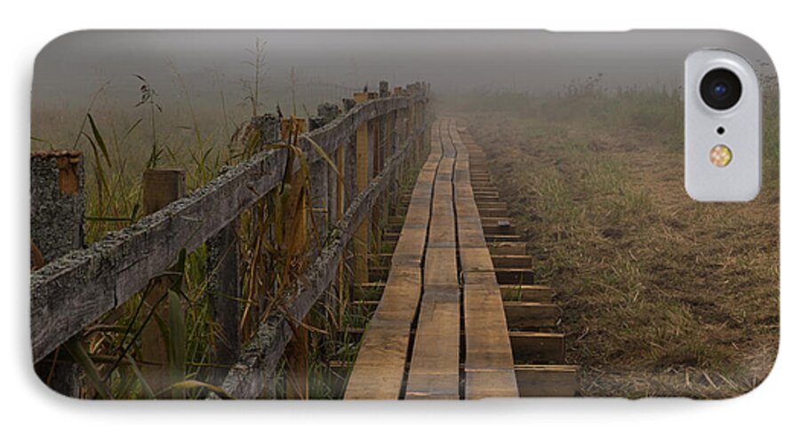 Mist iPhone 7 Case featuring the photograph September mist HDR - foggy day over walk way by Leif Sohlman
