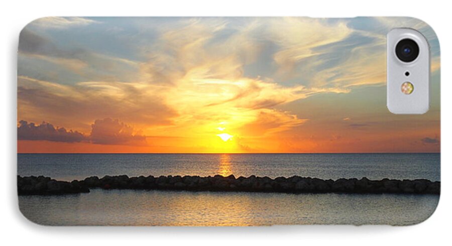 Nature iPhone 7 Case featuring the photograph Seven Mile Sunset over Grand Cayman by Amy McDaniel