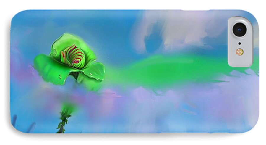 Plants iPhone 7 Case featuring the digital art Shawna's Rose by Douglas Day Jones