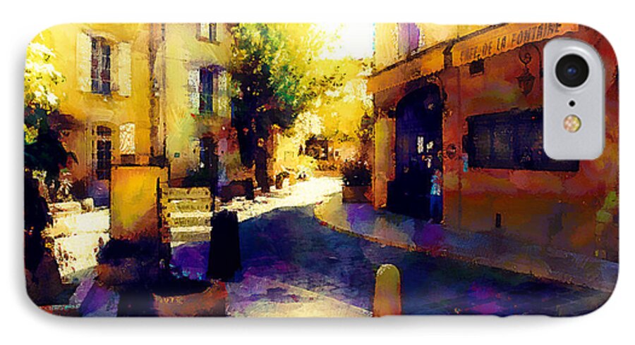 France iPhone 7 Case featuring the painting Shops in The Lane by Wayne Pascall
