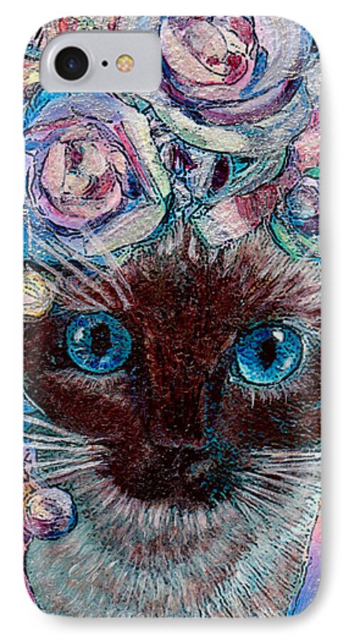 Siamese Cat iPhone 7 Case featuring the painting Siamese Bride by Michele Avanti