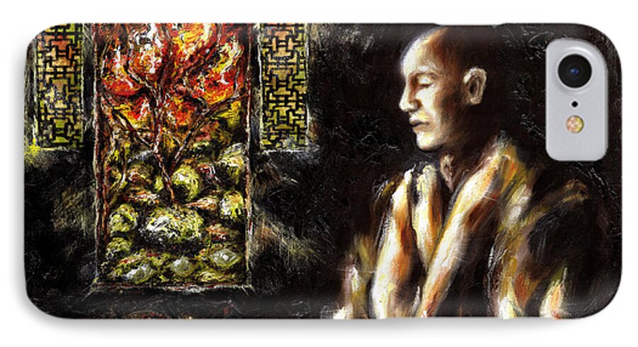 Zen iPhone 7 Case featuring the painting Silence by Hiroko Sakai