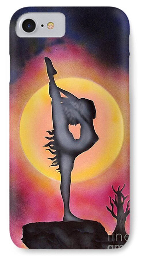 Dancer iPhone 7 Case featuring the painting Silhouette by Kenneth Clarke