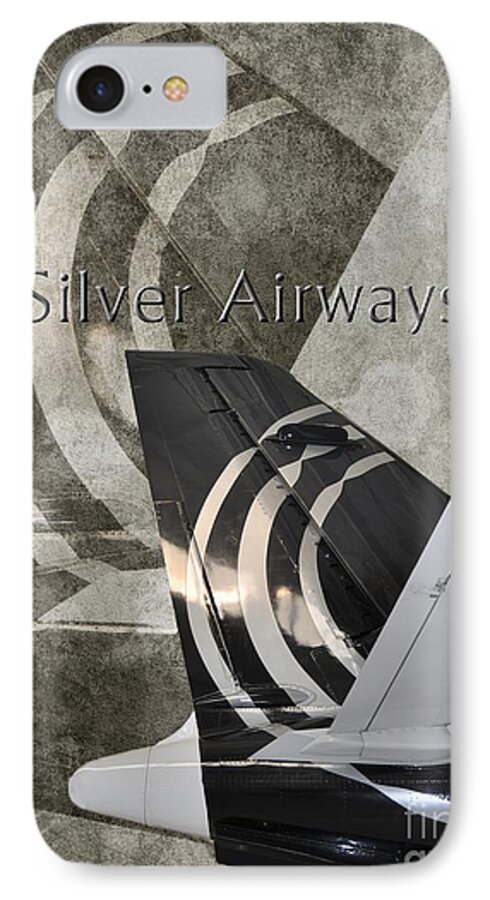 Diane Berry iPhone 7 Case featuring the photograph Silver Airways Tail Logo by Diane E Berry