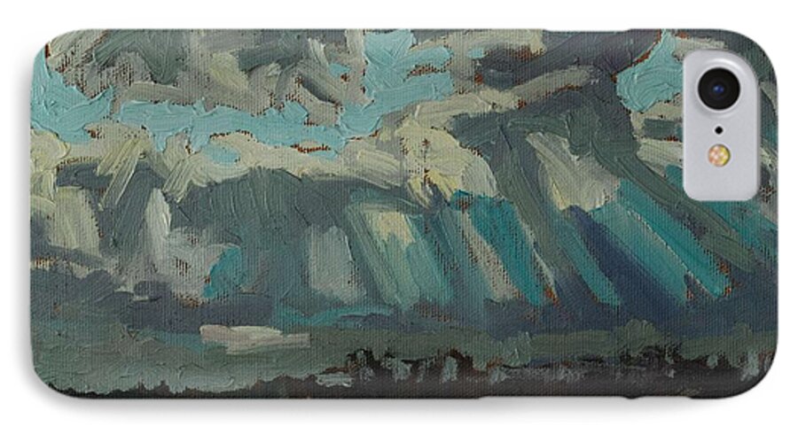 Chadwick iPhone 7 Case featuring the painting Singleton Cold Front by Phil Chadwick