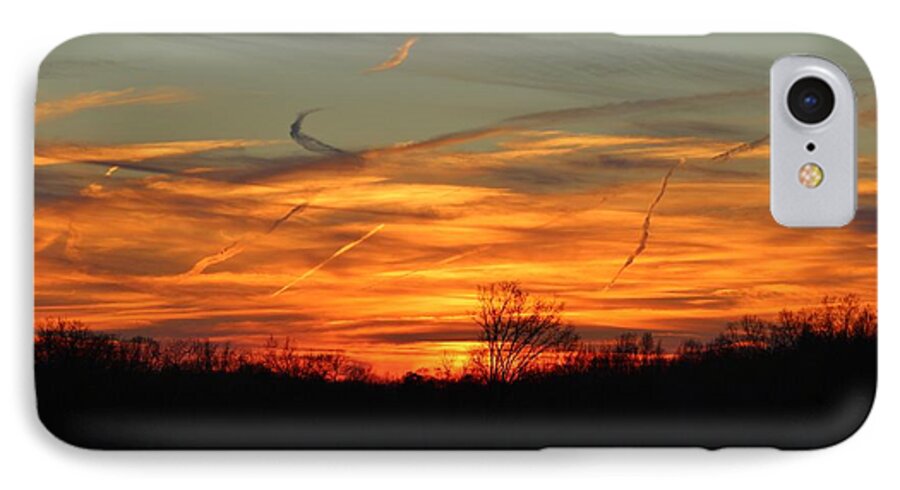 Sky iPhone 7 Case featuring the photograph Sky At Sunset by Cynthia Guinn