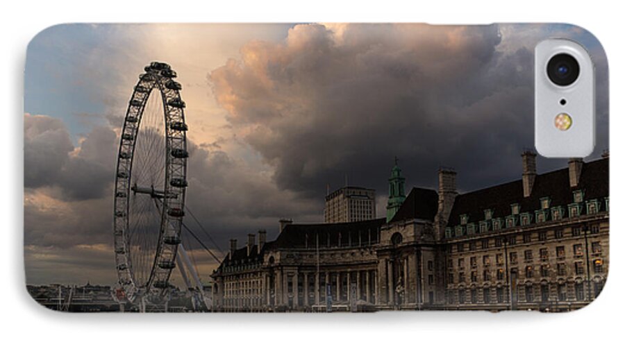 Georgia Mizuleva iPhone 7 Case featuring the photograph Sky Drama Around the London Eye by Georgia Mizuleva