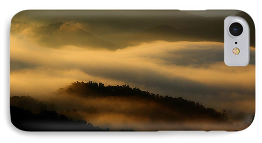 Smoky Mountains Sunrise iPhone 7 Case featuring the photograph Smoky Mountain Spirits by Michael Eingle
