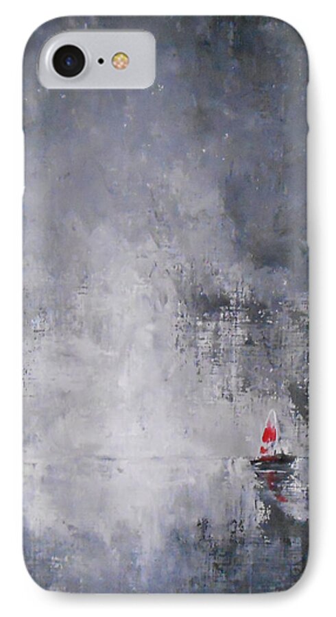 Abstract iPhone 7 Case featuring the painting Solitude 2 by Jane See