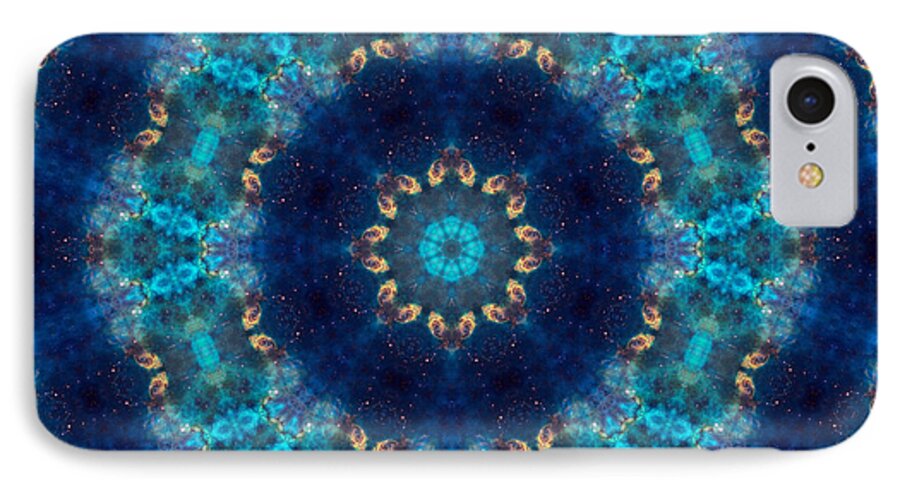 Abstract iPhone 7 Case featuring the photograph Space Kaleidoscope by Pete Trenholm