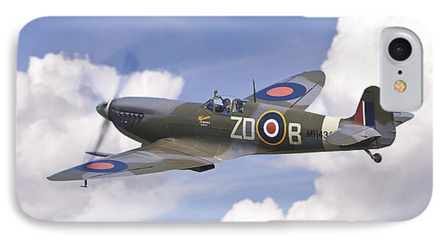 Spitfire iPhone 7 Case featuring the photograph Spitfire pass by Ian Merton