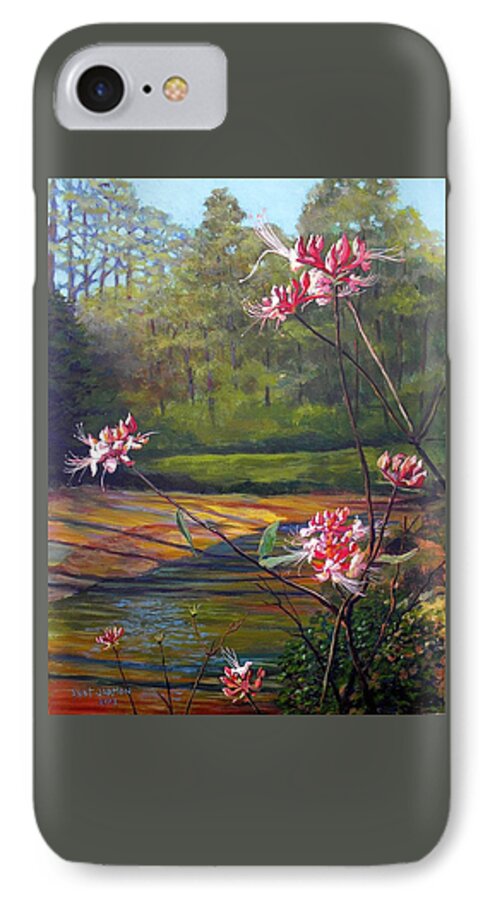 Natchez Trace iPhone 7 Case featuring the painting Spring Blooms on the Natchez Trace by Jeanette Jarmon