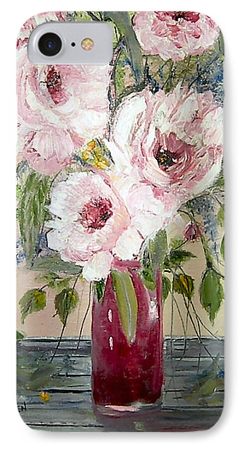 Flowers iPhone 7 Case featuring the painting Spring Bouquet by Arlen Avernian - Thorensen