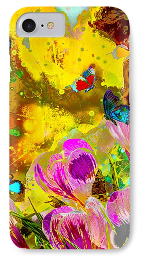  Flower Mixed Media iPhone 7 Case featuring the photograph Springtime Splash by Mayhem Mediums