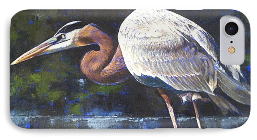 Great iPhone 7 Case featuring the painting Stalking by Pam Talley
