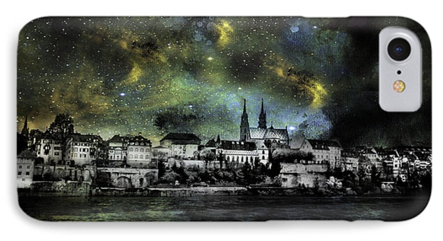 Base iPhone 7 Case featuring the photograph Starry Night Over Basel Switzerland by James Bethanis