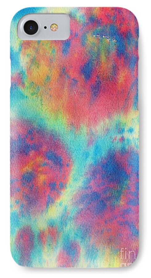 Abstract iPhone 7 Case featuring the painting Stars Are Born by Frances Ku