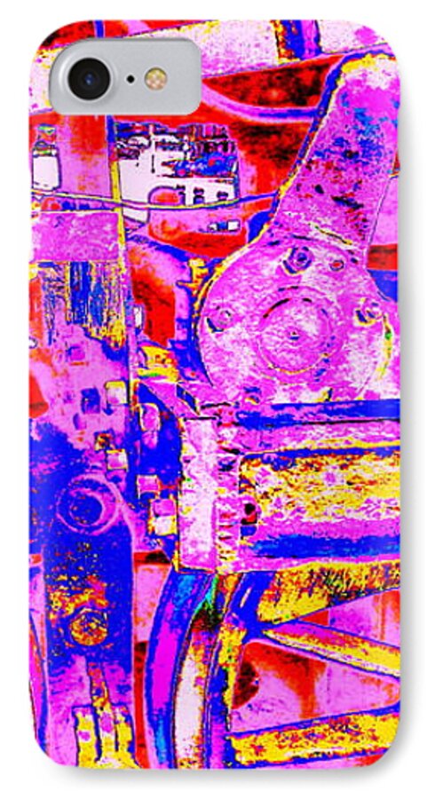 Locomotive iPhone 7 Case featuring the digital art Steampunk Iron Horse #4 A by Peter Ogden