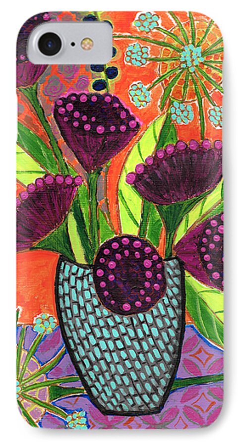 Acrylic Painting iPhone 7 Case featuring the painting Still Life I by Lisa Noneman