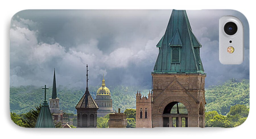 Storm Clouds iPhone 7 Case featuring the photograph Storm Clouds in Charleston WV by Mary Almond