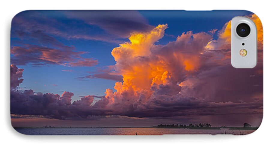 Thunder Storms iPhone 7 Case featuring the photograph Storm on Tampa by Marvin Spates