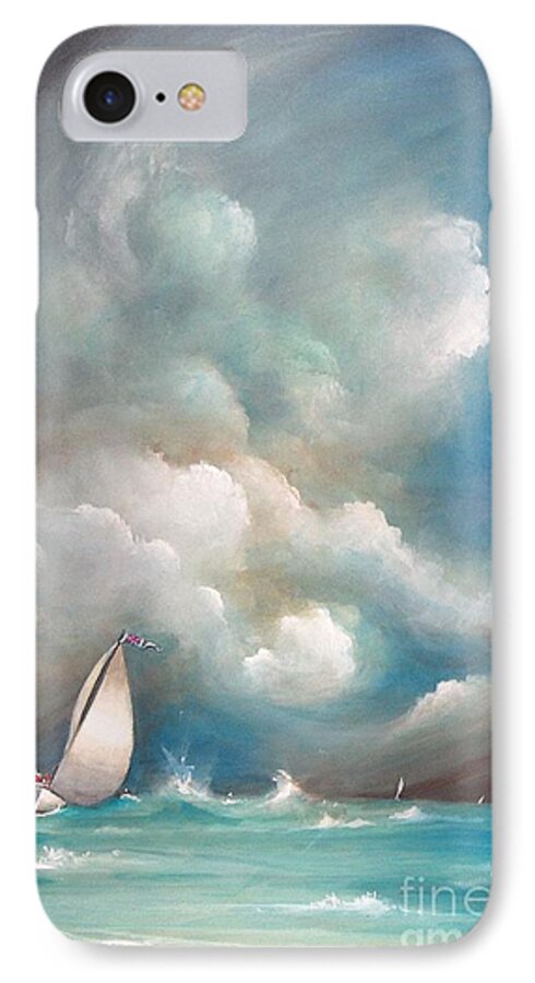 Acrylics iPhone 7 Case featuring the painting Stormy Sunday by Artificium -