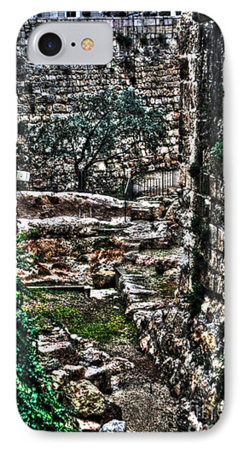 Western Wall iPhone 7 Case featuring the photograph Street In Jerusalem by Doc Braham