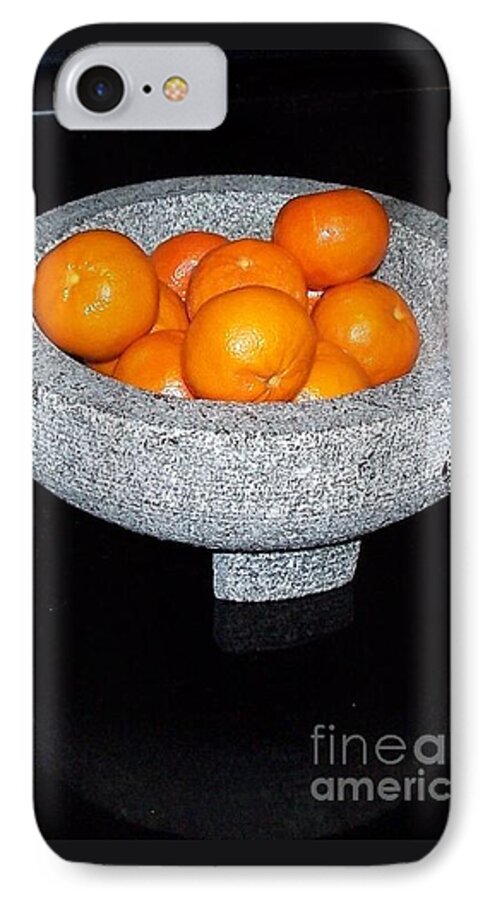 Orange iPhone 7 Case featuring the photograph Study In Orange And Grey by Susan Williams
